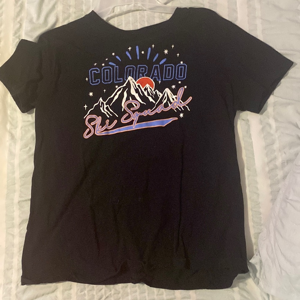Black Colorado ski squad shirt